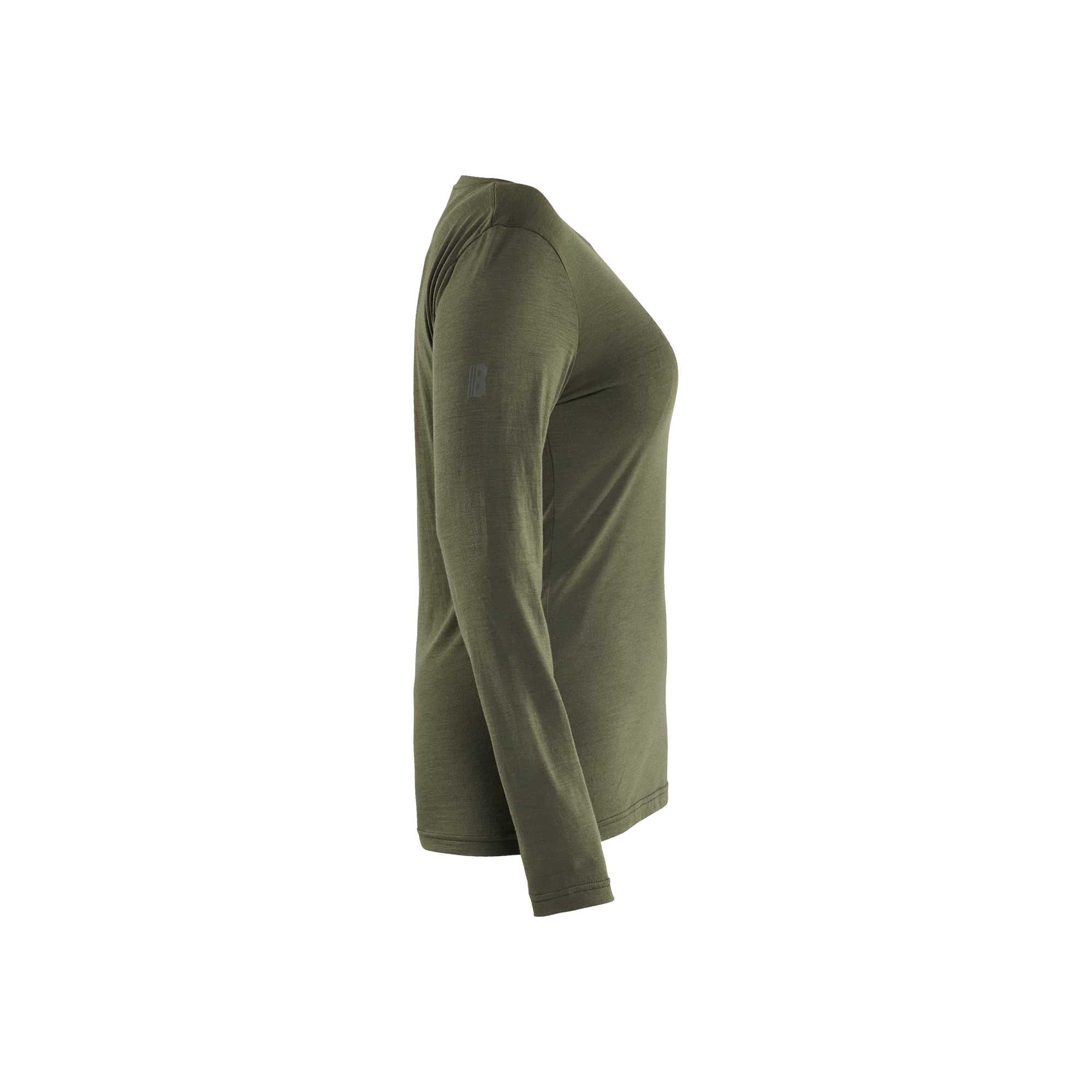 BLAKLADER 35391743 Women's Long Sleeved Merino Wool T Shirt Long Sleeve Work T-Shirt WOMEN - 85% Merino Wool